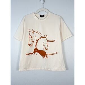 Care Tucker Casual Neutral Western Boho Marlie Tee Horses Embrace Graphic Print